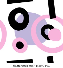 Cute seamless pattern with simple freehand shapes in vector. Handdrawn texture for background, backdrop, wallpaper, wed banner, wrapping paper, children room decoration, fabric or other type of design