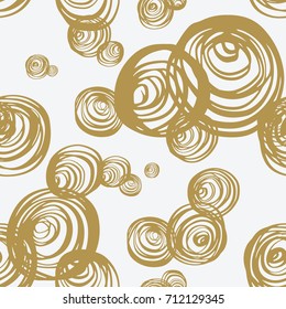 Cute seamless pattern with sketch circles doodle