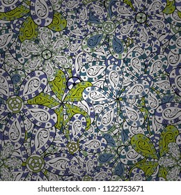 Cute seamless pattern with a small flower in a vintage style. Blossoming background for printing on fabric, wallpaper and paper. 