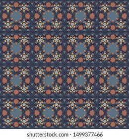 Cute seamless pattern in small flower. The elegant the template for fashion prints. Ditsy floral style in pink, gray and blue colors. Vector little flowers.