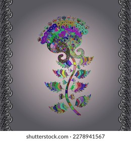 Cute seamless pattern with a small flower in a vintage style. Bright bouquets on a fashion grunge background. Blossoming background for printing on fabric, wallpaper and paper. vector illustration 