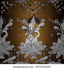 Cute seamless pattern with a small flower in a vintage style. Bright bouquets on a fashion grunge background. Blossoming background for printing on fabric, wallpaper and paper. vector illustration 