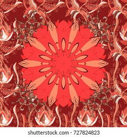 Cute seamless pattern with a small flower in a vintage style. Vector illustration. Bright bouquets on a fashion grunge background. Blossoming background for printing on fabric, wallpaper and paper.