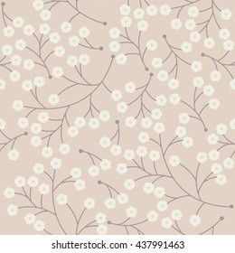 Cute seamless pattern with small flowers on pink background can be used for linen, tile design fabric, textile and more creative designs.