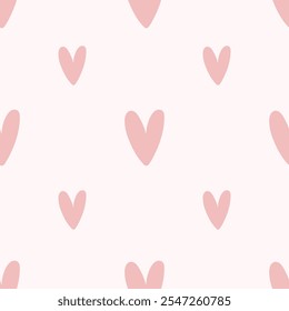 Cute seamless pattern with small hearts. Vector Pastel background. Valentines day and love