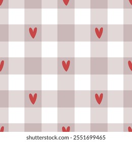 Lindo patrón sin fisuras con corazones Pequeños. Vector Pastel de fondo. Día de San Valentín y amor