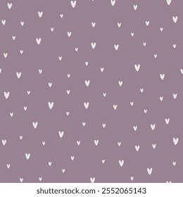 Cute seamless pattern with small hearts. Vector Pastel background. Valentines day and love