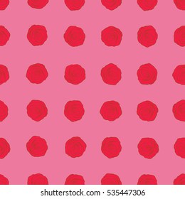 Cute seamless pattern in small rose flowers. Small pink, brown and red rose flowers. Vector seamless floral pattern.