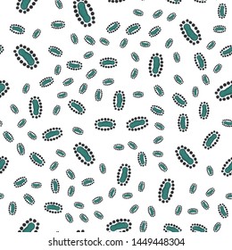 Cute Seamless pattern Smear paint green color in black frame. Perfect for your design, textile, pattern fills, box, posters, cards, web page background etc. Pattern under the mask. Vector.