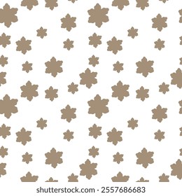 Cute seamless pattern with snowflakes