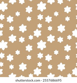 Cute seamless pattern with snowflakes