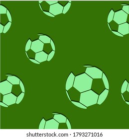 Cute seamless pattern with soccer balls.