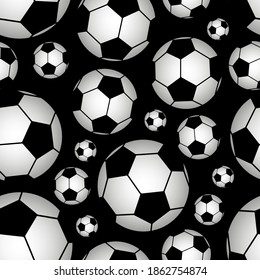 Patrón perfecto con bolas de fútbol.