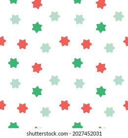 Cute seamless pattern star pastel sweet color theme Christmas illustration design for background,wrapping paper,fabric,tile,backdrop,wallpaper and etc.