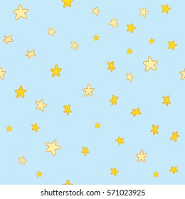 Cute seamless pattern with stars. Vector illustration.