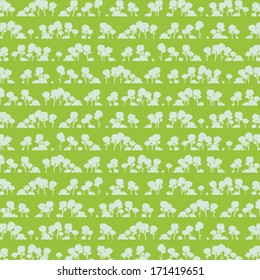 Cute seamless pattern with trees
