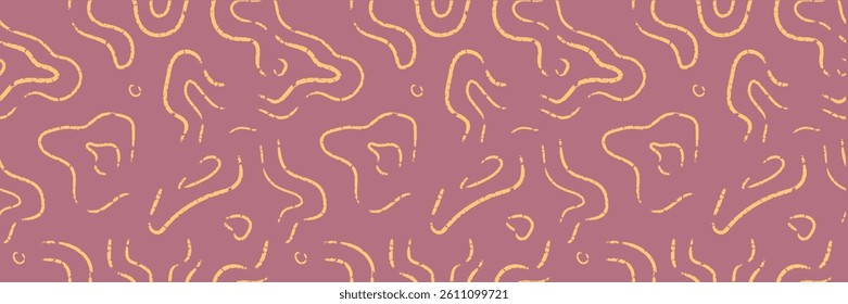 Cute seamless pattern with trendy abstract shapes. Simple and playful doodle background design for print. Handdrawn vector illustration
