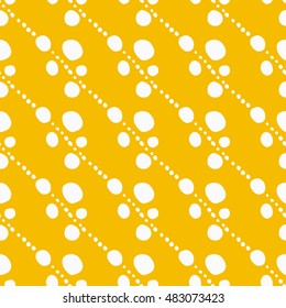 Cute seamless pattern with trendy dot stripes. Abstract vector background.