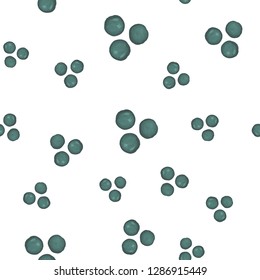 Cute Seamless Pattern Triangle of Dots Mostly desaturated dark cyan. Perfect for your design, textile, pattern fills, box, posters, cards, web page background etc. Pattern under the mask. Vector.