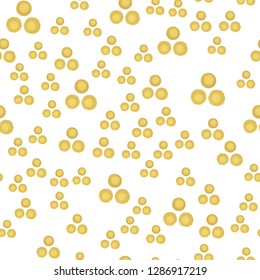 Cute Seamless Pattern Triangle of Dots Soft yellow. Perfect for your design, textile, pattern fills, box, posters, cards, web page background etc. Pattern under the mask. Vector.