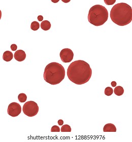 Cute Seamless Pattern Triangle of Dots Moderate red. Use this Endless pattern for your design, textile,  pattern fills, posters, cards, web page background etc. Pattern under the mask. Vector.