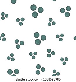 Cute Seamless Pattern Triangle of Dots Mostly desaturated dark cyan. Perfect for your design, textile, pattern fills, box, posters, cards, web page background etc. Pattern under the mask. Vector.