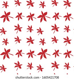 
Cute seamless pattern with tropical flowers and leaves.