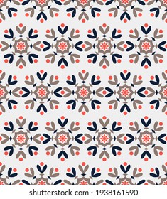 cute seamless pattern with ukrainian motives. red, black, brown art elements, polygons, segments are grouped and lined up in rows on a light background. vector