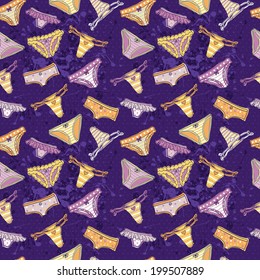 Cute seamless pattern of underwear, pants