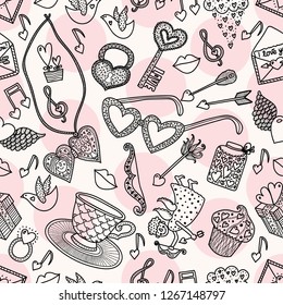 Cute seamless pattern for Valentine's day.