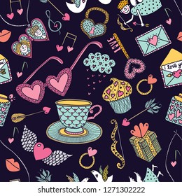 Cute seamless pattern for Valentine's day.