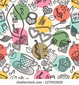 Cute seamless pattern for Valentine's day.