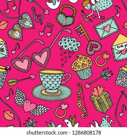 Cute seamless pattern for Valentine's day.