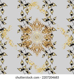 Cute seamless pattern. vector floral background. Print. Cute fabric pattern. Colour Summer Theme seamless pattern Background. Flat Flower Elements Design.