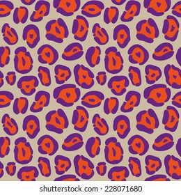 Cute seamless pattern in vector. Grunge wallpaper. Abstract leopard texture. 