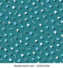 cute seamless pattern, vector illustration