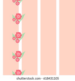 Cute seamless pattern. Vector.  Retro floral background, for wrapping, wallpaper, fabric