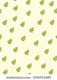 cute seamless pattern watercolor illustration of colorful green leaves background wallpaper
