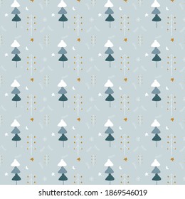 Cute seamless pattern winter and snow. Can use for print, template, fabric, presentation, textile, banner, poster, wallpaper