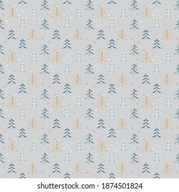 Cute seamless pattern in winter and snow theme. Can use for print, template, fabric, presentation, textile, banner, poster, wallpaper