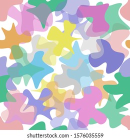 Cute seamless pattern witn colorful splats
