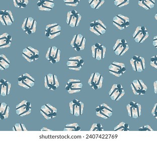 Rutschen Sie nahtlose Muster mit Geschenkbox.