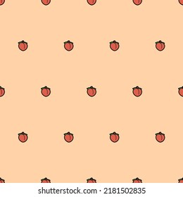 Cute Seamless Peach Emoji Pattern 