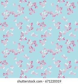 Patrón floral rosa sin fisuras con fondo de flores pastel