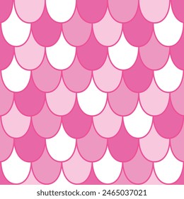 Cute seamless pink mermaid pattern