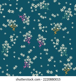 Cute, seamless, print, floral pattern, conversational,  pattern, colorful doodle flowers, hand drawn florals