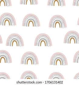 Diseño de arco iris sin costura para niños, prendas de vestir, tela, papel pintado, ropa de cama, chispas, chispas con nubes, estrellas, arco iris, cielo