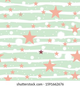 Cute Seamless Star Pattern. Great for backgrounds, backdrops, cars, postcards, invitations, headers, brochures, posters,wall art, flyer, etc. Vector Illustration.
