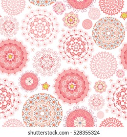 cute seamless texture with graceful arabesques for your design