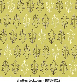 Cute seamless texture with perfect flowers. Cute hand drawn floral botanical background. Vector file organized in groups for easy editing. 